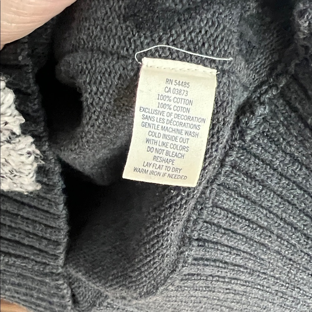 American Eagle Outfitters Dark Gray Quarter Zip Sweater Large - Picture 3 of 8